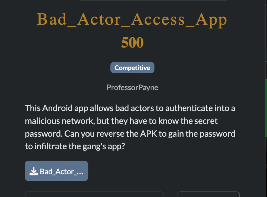 Bad Actor Access App